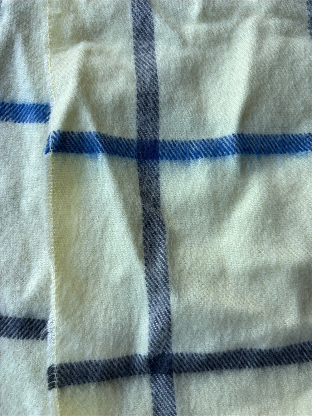 Vintage Christian Dior Monsieur Butter Yellow Scarf Made in Japan Plaid Fringe - Picture 5 of 5